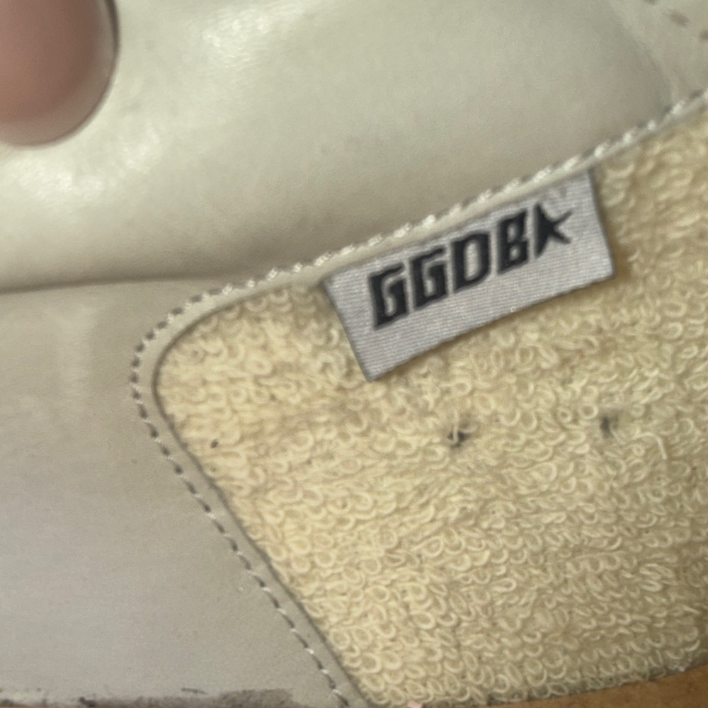 Golden Goose White Sneakers with Pink Glitter Heel - Picture 6 of 14